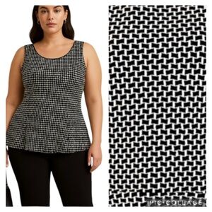 Lane Bryant stretch knit Peplum vest top 14 16